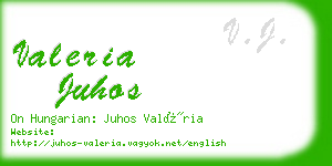 valeria juhos business card